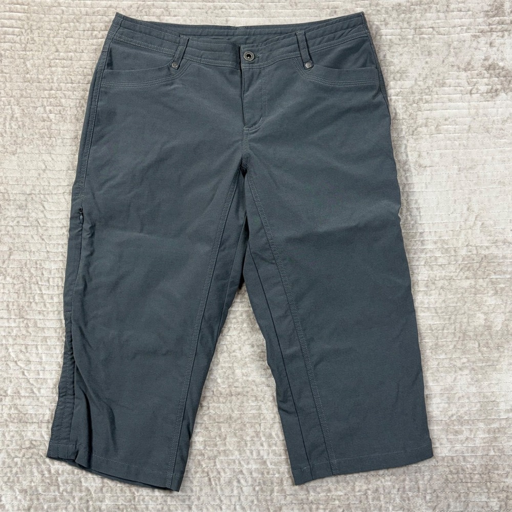 Kuhl Womens Gray Hiking‎ Capris Size 8 Cropped Outdoor Trekking Pants Charcoal